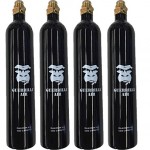 Lot-of-4-Guerrilla-Air-Co2-Aluminum-Black-Paintball-Tank-with-Pin-Valve-9oz-0